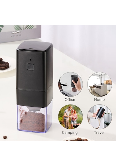 Xindoker Usb Şarjlı Minik Kahve Değiştirici - Farklı Kuru Seviyelerine Ayarlanabilir, Taşınabilir, 1300mah Pil, Hızlı Öğütme, Yeşil Yeşil