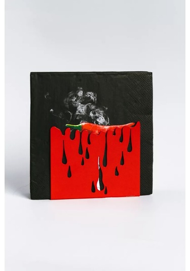 Gala Mutfak İçin Masada Kullanılabilecek Metal Loft Tarzı Peçetelik 135677278 Kırmızı