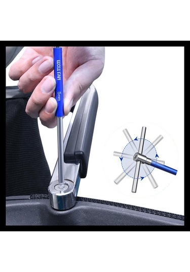 Pazly T Siz Renkli Homyl El Çok Fonksiyonlu Anahtar Altıgen Alet 6.3mm 12.5mm 10mm Çok Renkli