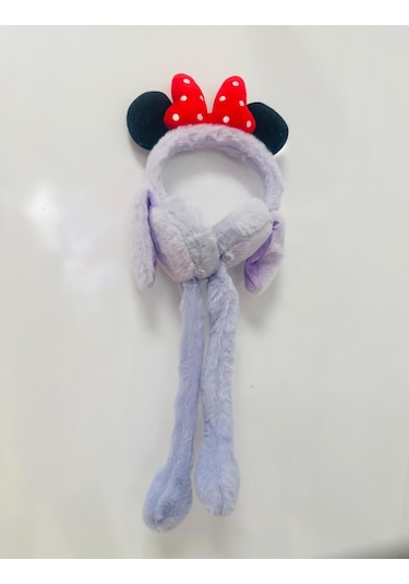 Gala Sesli Harektli Mıckey Mause Çocuk Peluş Kulaklık Lila