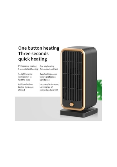 Artfulabode Jl Mini Elektrikli Isıtıcı 500w, Ptc Seramik Hızlı Isıtma Fanı