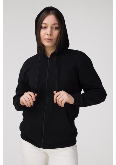 Modagen Unisex Siyah Oversize Hırka Siyah