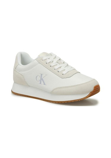 Calvin Klein Runner Laceup Low Mıx Mg Krem Kadın Sneaker Bej