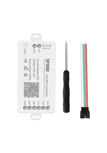 Sp108e Pixel Şerit Led Kontrol 5-24v Adreslenebilir Argb Wi-fi Kontrol Kutusu Ws2811-ws2812