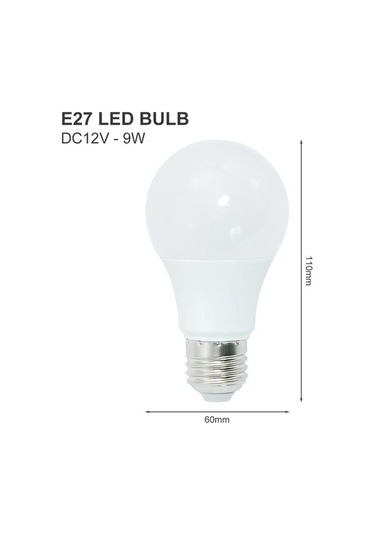 Novahub 5 Adet/grup Dc 12v E27 Smd2835 Sıcak Beyaz 9w Led Işıkları, Titreşimsiz, Ofis/ıç Aydınlatma