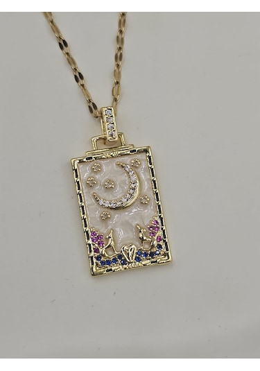 Gökyüzü Tarot Çelik Kolye