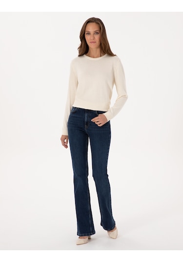 Pierre Cardin Kadın Ekru Kazak /triko 50316393-vr019 Ekru