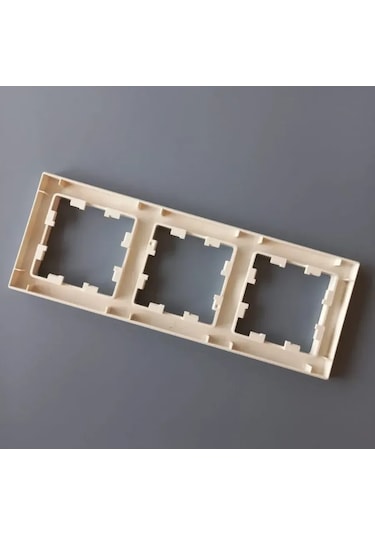 Atlasdesıgn Priz 2 Adet + Anahtarsız Ana Hat Ve 3 Pozlu Çerçeve, Bej 318414154 0143-2