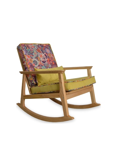 Asedia Asedia Iskandinav Kestane Sarı Retro Sallanan Bahçe Koltuğu Sarı