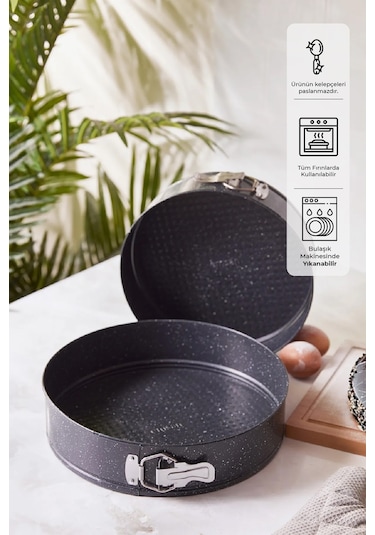 Emsan Circle Kelepçeli Kek Kalıbı Seti 2' Li