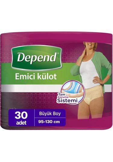 Depend Emici Külot Kadın Hasta Bezi L 30'lu