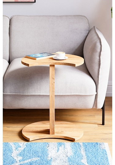 Jet Tekerlekli C Sehpa Koltuk Sehpası Yan Sehpa Zigon Sehpa Servis Sehpası Atlantik Çam