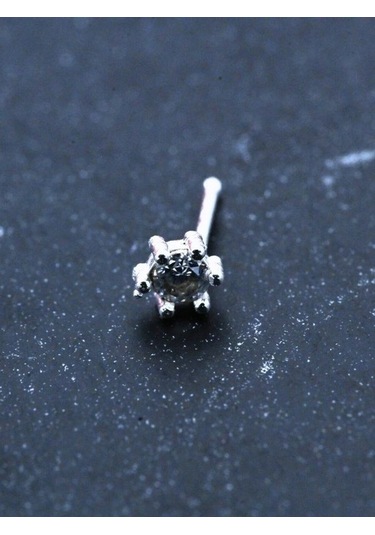 Tükkan Accessories Zirkon Tek Taş Hızma 925 Ayar Hızma-hızma39 Gümüş