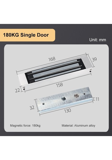 Sones Yh-180 Tek Kapılı Manyetik Kilit 180kg 180kg