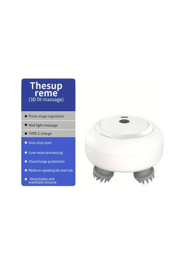 Willowhaven Usb Şarjlı Beyaz Elektrikli Saç Derisi Vücut Kedi Köpek Masaj Aleti 500mah Pil Beyaz