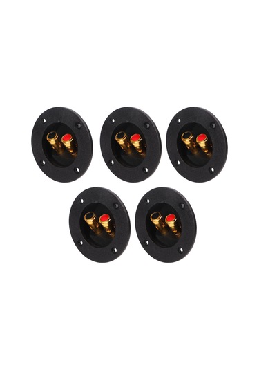 Reedark 5 Adet 3 İnç Dairesel Araç Hoparlör Kutusu Terminali, Abs Ve Çinko Alaşımlı, Push Tipi Bağlantı, Ev/araç/rv Uygun Cp-0968