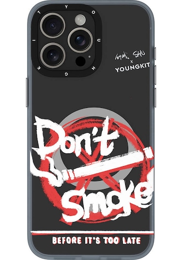 İphone 15 Pro Uyumlu Kılıf Magsafe Özellikli Shu Tasarımlı Youngkit City Serisi Kapak Siyah-kırmızı