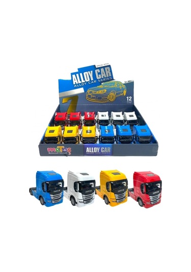 Metal Iveco Tır Kafası 1 Adet Işıklı Müzikli Oyuncak 12 Cm Çok Renkli