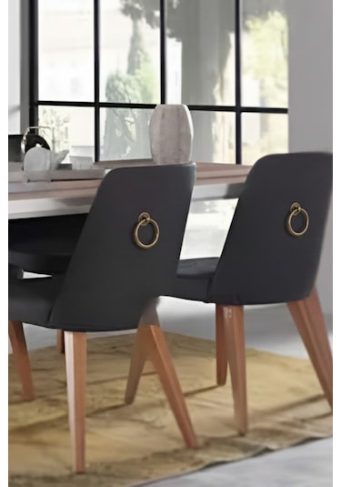 Halka Sarkaç Kulp - Antik Sarı Sandalye Arkası Ve Mobilya Kulbu - Üstten Vidalı - 60 Mm Çap Antik Sarı