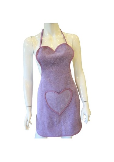Kalp Detaylı Mutfak Önlüğü Ayarlanabilir Askılı