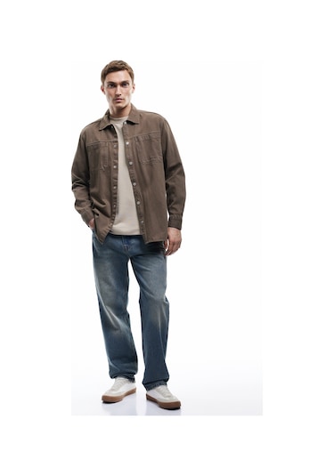 Koton Pamuklu Normal Bel Vintage Straight Fit Jean Pantolon Petrol 6wam40078nd PETROL