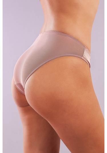 Golshan Giselle Mini Slip, Kadın Güpürlü Saten Bakır Külot Çok Renkli