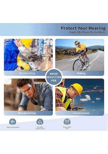 Wjtg Kulak Tıkacı Bluetooth Kulaklık İş, İşitme Koruması, İnşaat Alanları Ve Gürültülü Ortamlar İçin Uygun