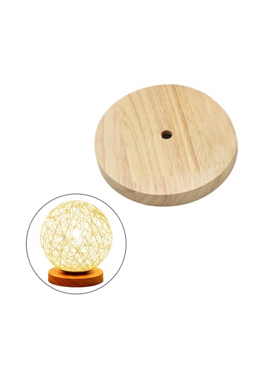 Suntek Ahşap Lambası Tabanı Standı Dayanıklı Süsleme C Çok Renkli