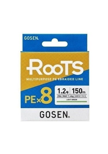 Gosen X8 Roots Pe 8 Örgü Spin İp Misina 150mt A.yeşil 0.6 Pe