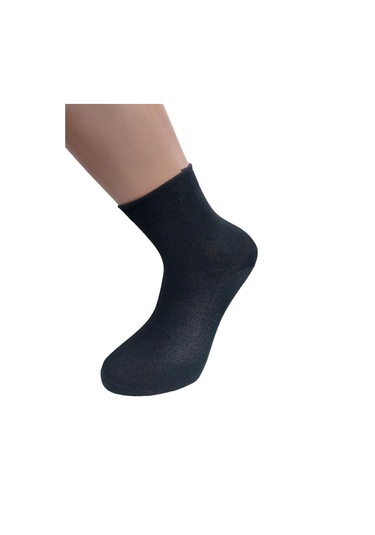 2'li Bambu Yarım Konç Erkek Dikişsiz Çorap Beyaz - Siyah