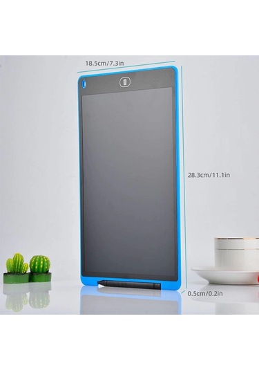 T12 Mavi Writing Tablet Lcd 12 Inç Dijital Kalemli Çizim Yazı Tahtası Beyaz
