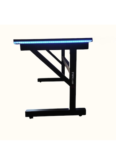 Led'li 130x65x76 Rgb'li Kumandalı Oyuncu Masası Siyah