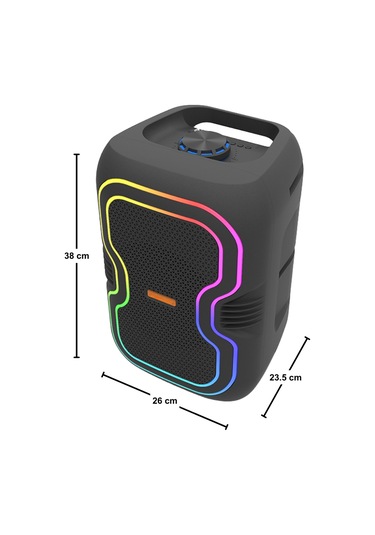 Vorex Platoon Pl-4340 / 8 İnç Bluetooth Hoparlör 25w Rgb Usb Flash Müzik Mikrofonlu Karaoke