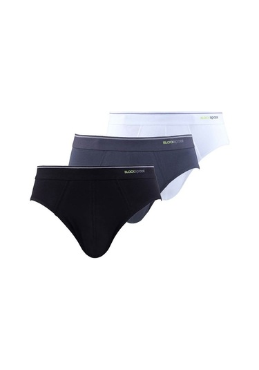 Blackspade Erkek Slip 3Lü Paket Tender Cotton 9672 - Beyaz Siyah Antrasit Siyah - Beyaz