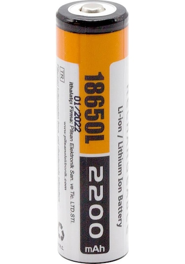 Orion 18650 Li-Ion 2200 mAh 3.7 V Başlı Şarj Edilebilir Pil