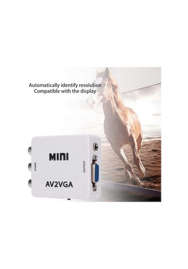 Av Rca - Vga Ses Video Dönüştürücü, 1080p / 720p Çözünürlüğü Destekler, 3,5 Mm Ses Girişi İle D