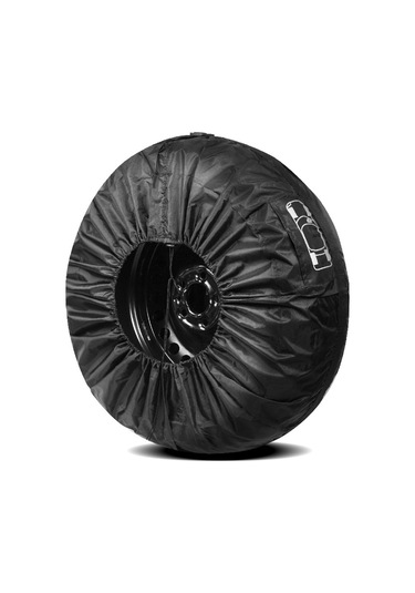 Dianziye Oto Lastik Korumalı Kılıf 190t Poliester Siyah S Boy Tekli 13-18 İnç 66cm Çaplı, Su Geçirmez Araba Yedek Lastik Koruyucu Çantası