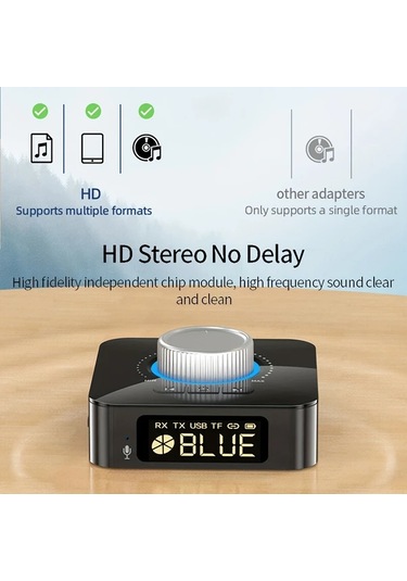 Honeybeeshop Siyah Ses Kablosuz Adaptor Verici Ve Alici Usb 35 Mm Auxtan Rcaya Rx Tx Modlari Uyumlu Kulakliklar
