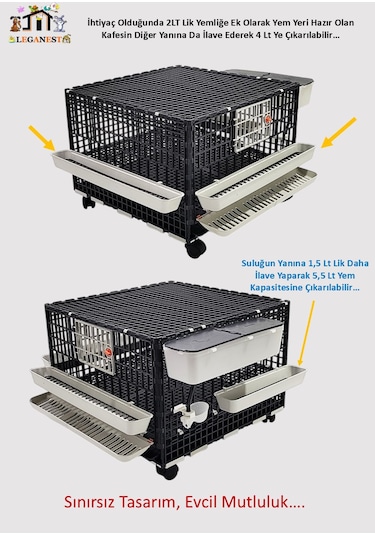 62cm X 62cm X 47cm 25-30ad. Bıldırcın Kapasiteli Lgn6040 Bld Tk