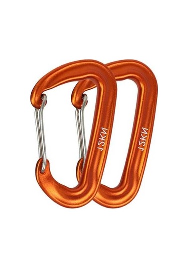 Besthome1 Yüksek Dayanımlı 7075 Alüminyum Karabina, Emniyetli Çiftli Kilit, Kamp & Trekking İçin Pratik, Turuncu