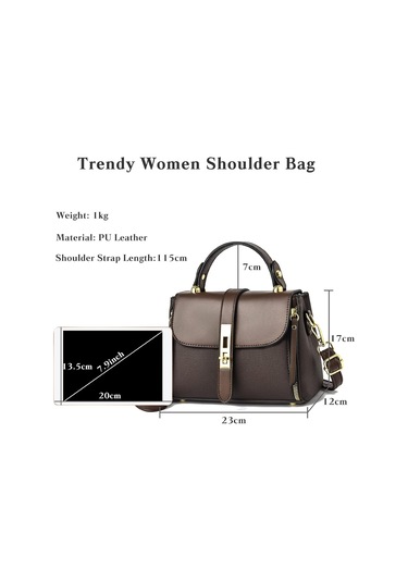 Aromee Kadın El Çantası, Su Geçirmez, Omuz Çantası, Omuz Çantası - Kahverengi