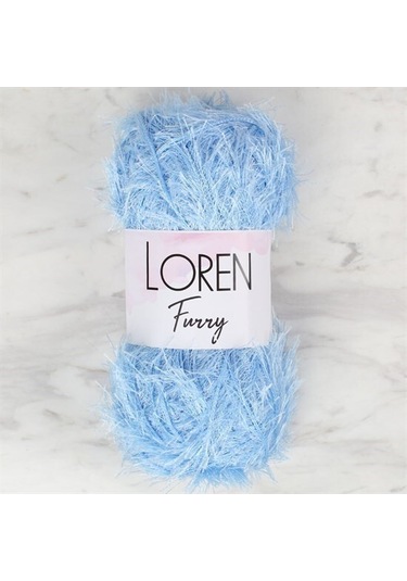 Loren Furry Bebe Mavisi El Örgü İpi - Rf007 - 34046