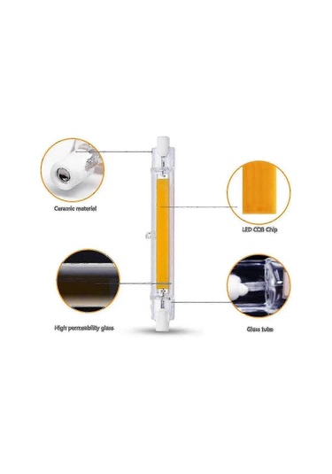 3000lm 3000k Sıcak Beyaz 30w Kısılabilir Led Ampul, R7s 118mm İçin 300w J118 Halojen Lambanın Yerini Alır Diğer