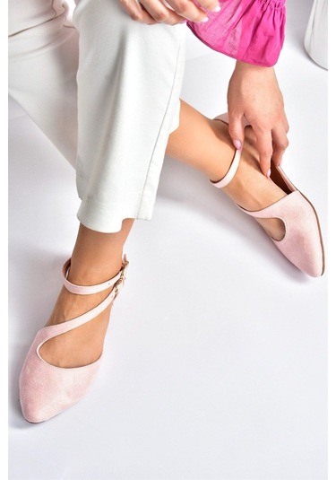 Fox Shoes Pudra Kadın Babet D726016902 Pudra