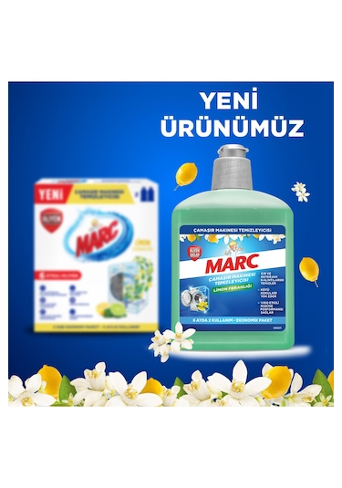 Marc Çamaşır Makinesi Temizleyici & Koruyucu Kireç Önleyici Limon Ferahlığı 2 x 500 ML