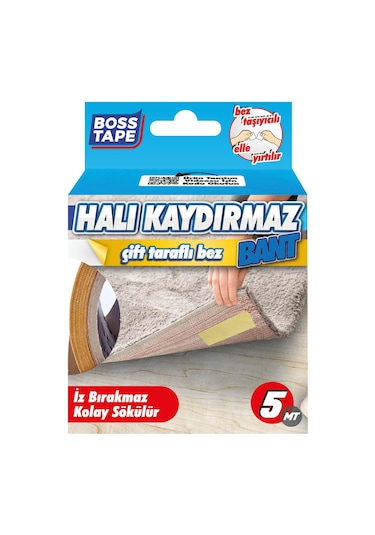 Boss Tape Kaydırmaz Halı Yapıştırma Bandı 50 MM x 5 M