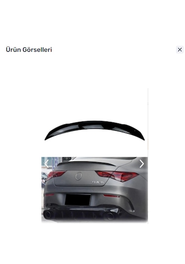 W-118 Cla Uyumlu Boyalı Spoiler Piano Black