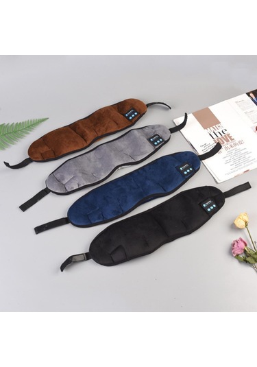 Konesam Gri Bluetooth 5.0 Uyku Göz Maskesi, 3d Ses Stereo Hoparlörlü, Akıllı Müzik/arama Fonksiyonu, Nefes Alıcı Kumaş, Tamamen Gölgelendirici