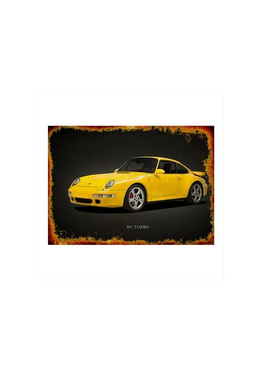 Bedeko Sarı Porsche Tasarım Mdf Tablo 50cm X 70cm