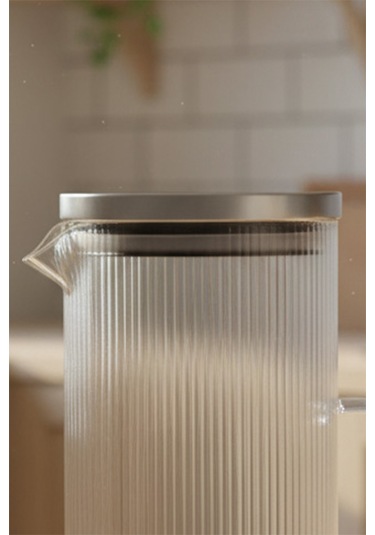 Perotti Bodrum 1200 Ml Borosilikat Cam Sürahi Buzdolabı Sürahisi Seffaf